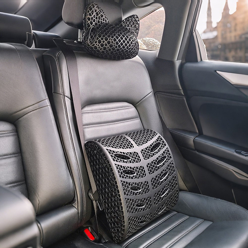3D-Printed Ergonomic Lumbar and Neck Support Cushion Back Support Cushion for Office and Cars