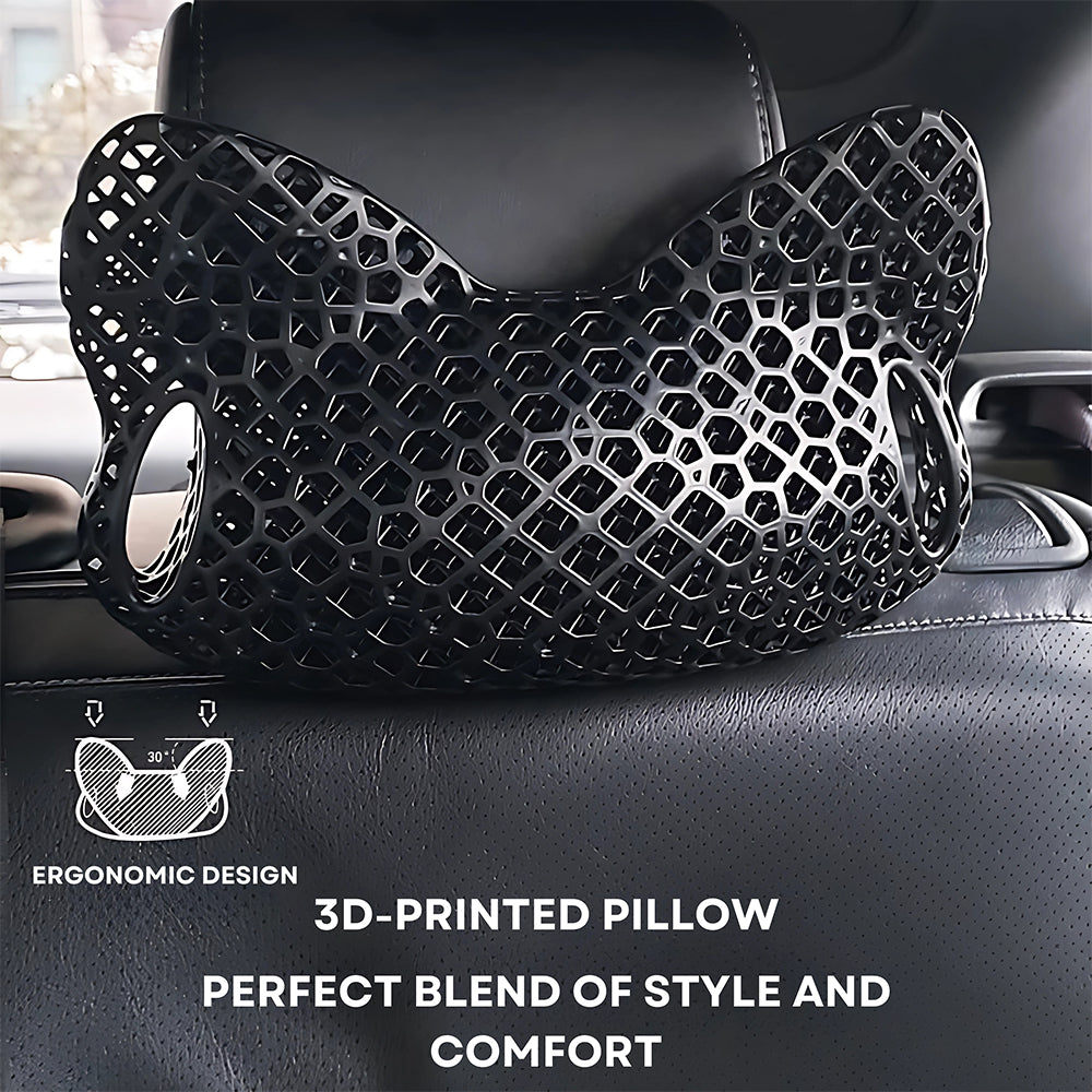 3D-Printed Ergonomic Lumbar and Neck Support Cushion Back Support Cushion for Office and Cars