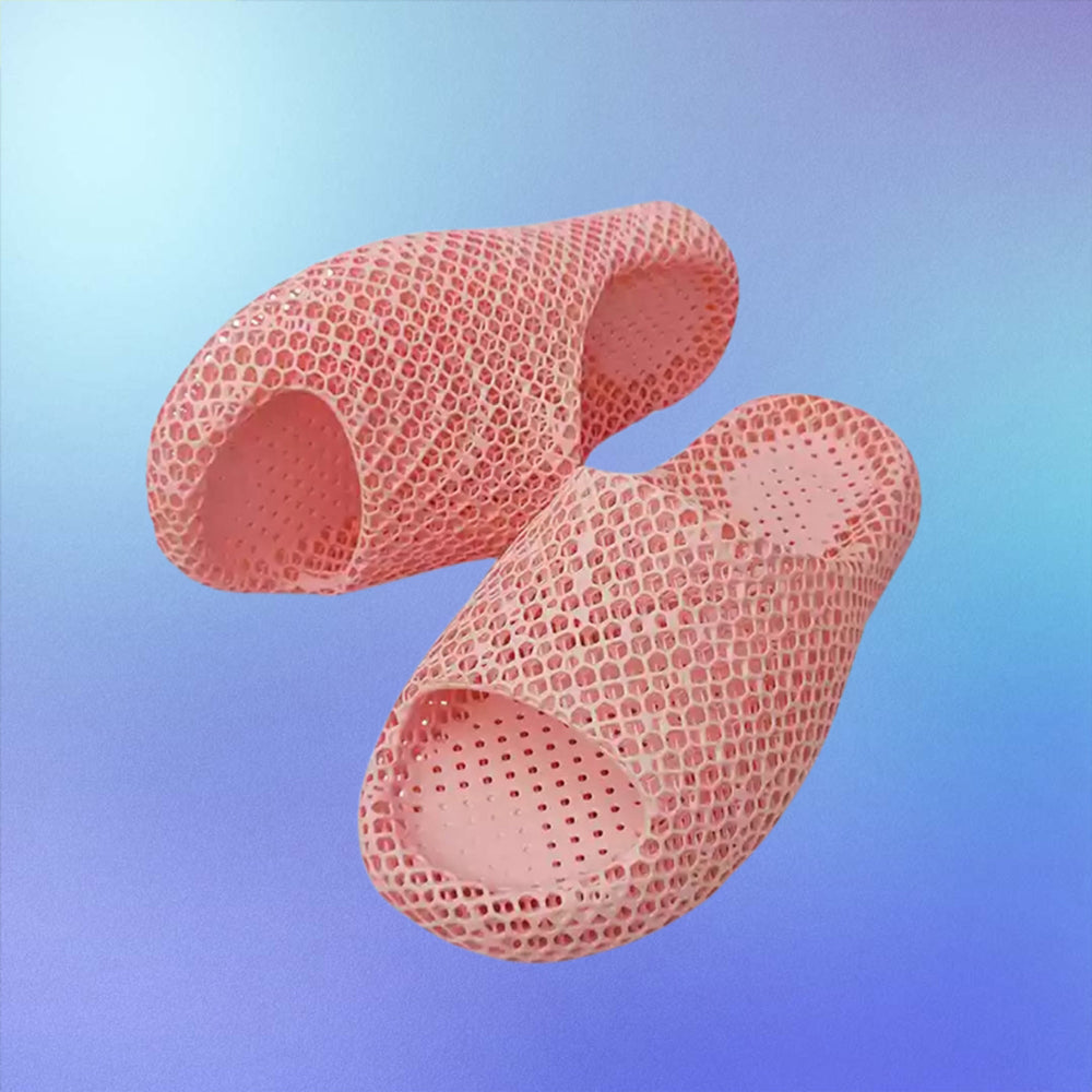 3D Printed High-Elastic Hollow Sports Slippers for Urban outing & Sports Recovery Pink