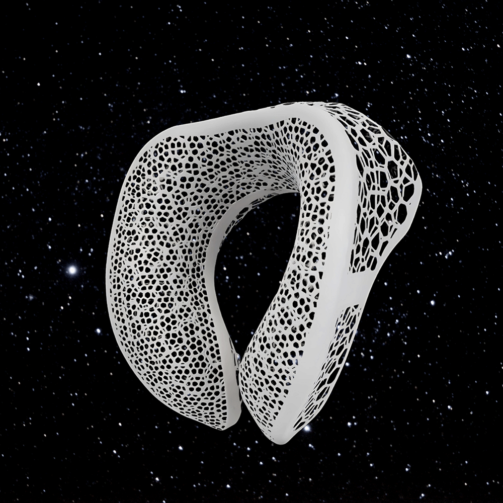 3D Printed Travel Pillow: The U-Shaped Neck Support for Flights, Cars, and Trains