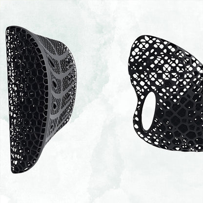 3D-Printed Ergonomic Lumbar and Neck Support Cushion Back Support Cushion for Office and Cars