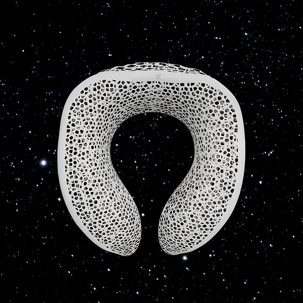 3D Printed Travel Pillow: The U-Shaped Neck Support for Flights, Cars, and Trains