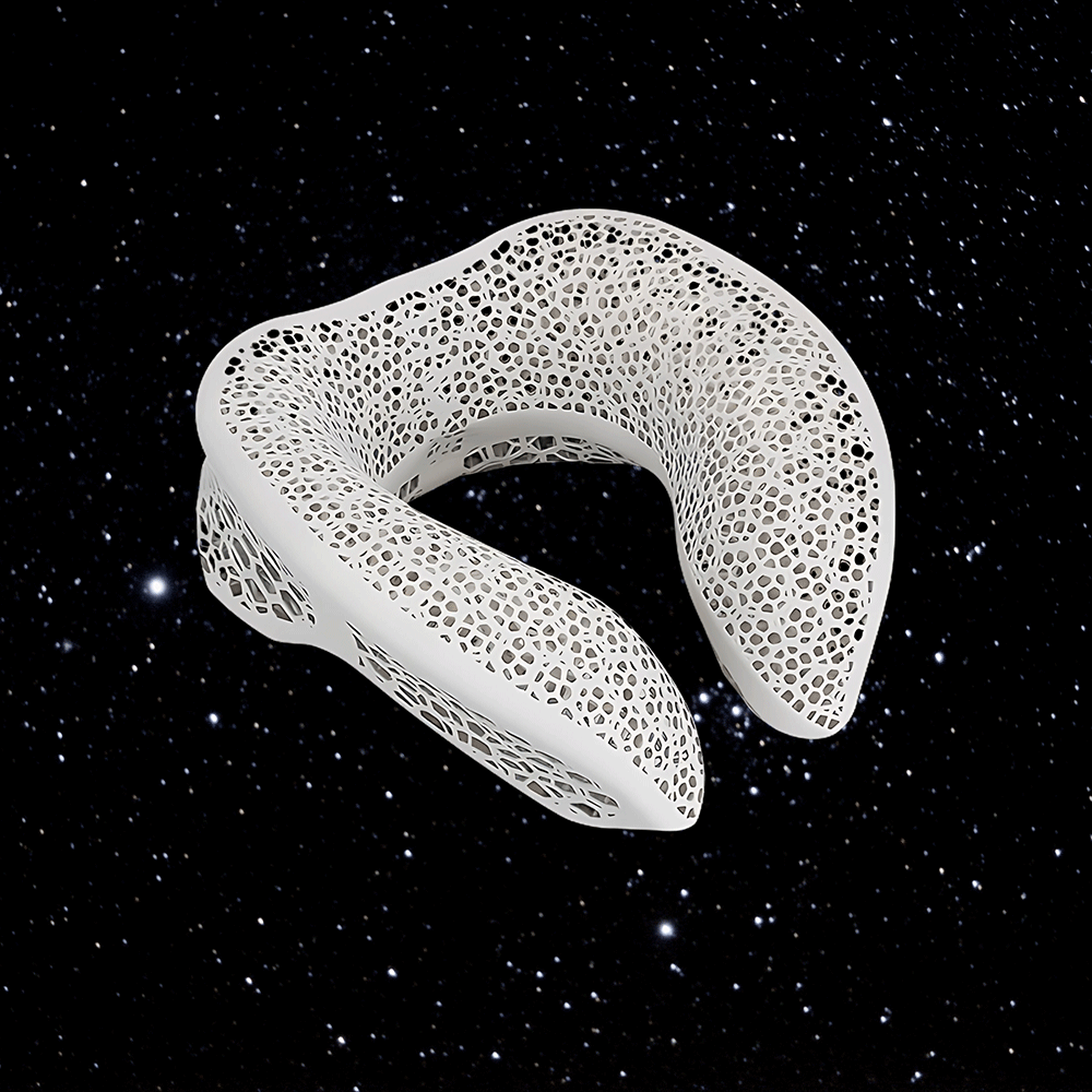 3D Printed Travel Pillow: The U-Shaped Neck Support for Flights, Cars, and Trains