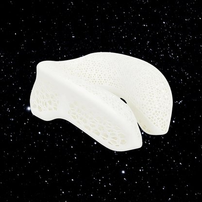 3D Printed Travel Pillow: The U-Shaped Neck Support for Flights, Cars, and Trains White