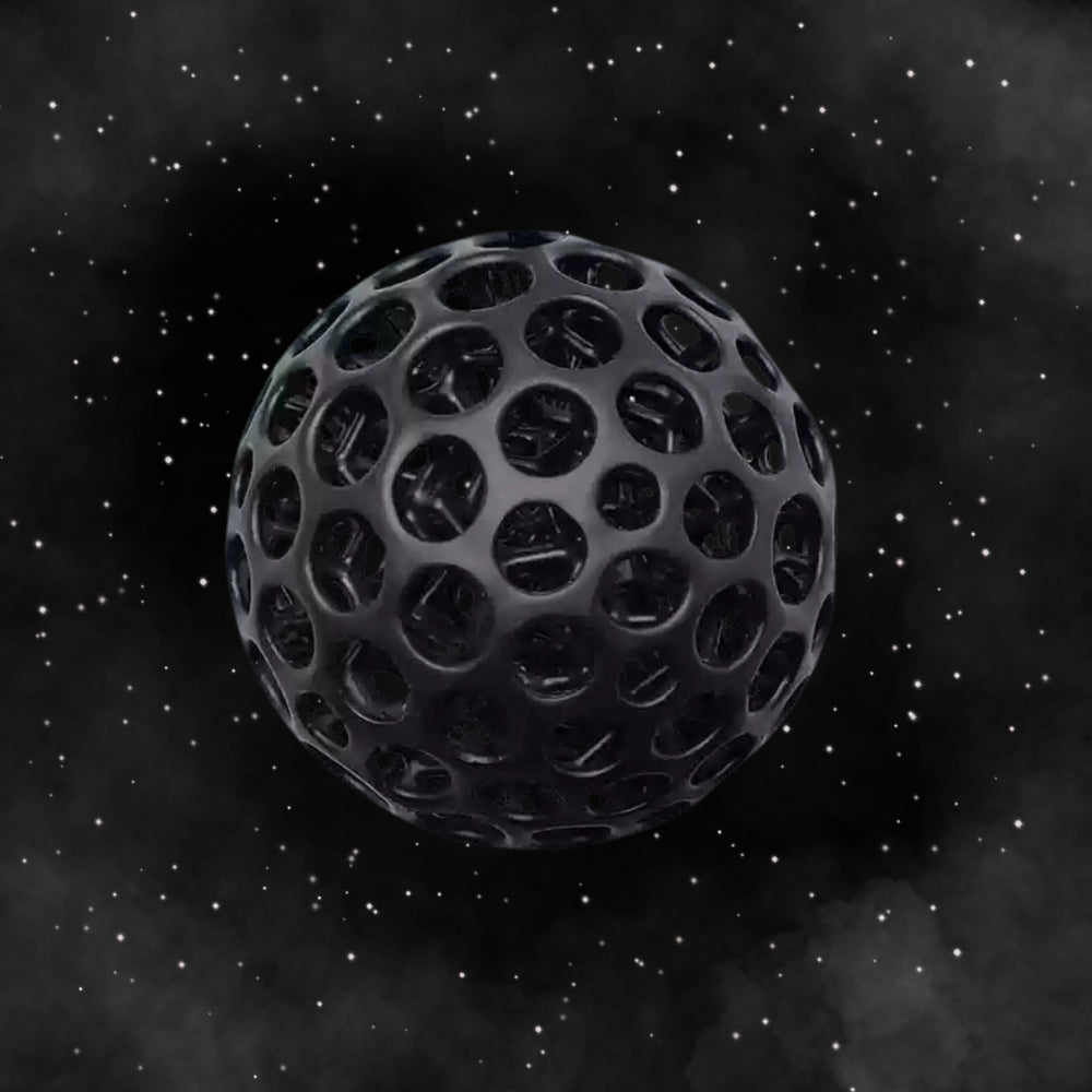 3D Printed Stress Relief Ball & Grip Strength Trainer - Kids' Toy for Relaxation & Fitness Black