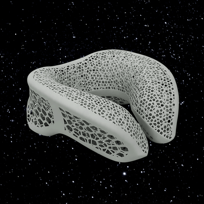 3D Printed Travel Pillow: The U-Shaped Neck Support for Flights, Cars, and Trains Dark Grey