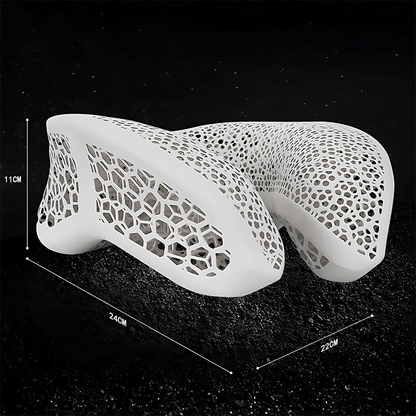 3D Printed Travel Pillow: The U-Shaped Neck Support for Flights, Cars, and Trains Grey