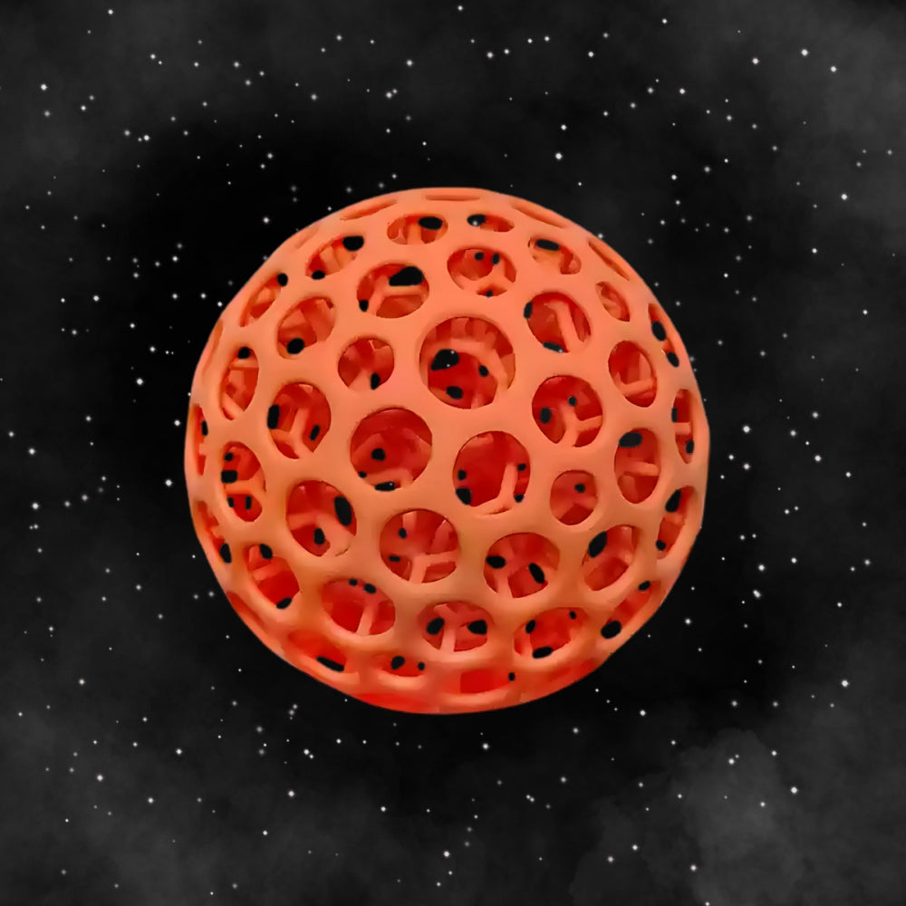 3D Printed Stress Relief Ball & Grip Strength Trainer - Kids' Toy for Relaxation & Fitness Orange