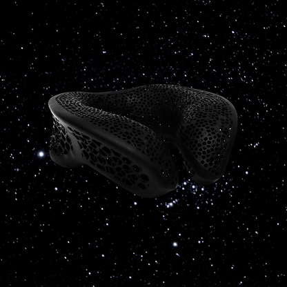 3D Printed Travel Pillow: The U-Shaped Neck Support for Flights, Cars, and Trains Black