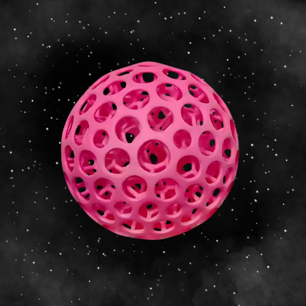 3D Printed Stress Relief Ball & Grip Strength Trainer - Kids' Toy for Relaxation & Fitness Dark Pink