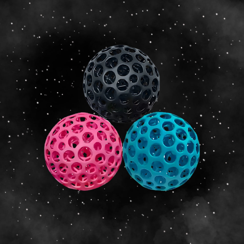 3D Printed Stress Relief Ball & Grip Strength Trainer - Kids' Toy for Relaxation & Fitness Black&Blue&Dark Pink