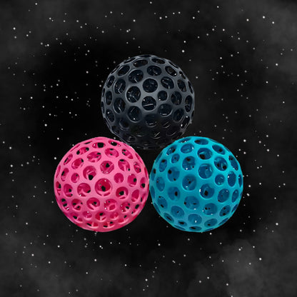 3D Printed Stress Relief Ball & Grip Strength Trainer - Kids' Toy for Relaxation & Fitness Black&Blue&Dark Pink