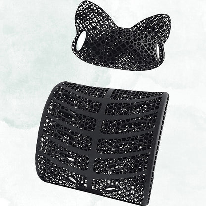 3D-Printed Ergonomic Lumbar and Neck Support Cushion Back Support Cushion for Office and Cars Neck Cushion+Back Cushion