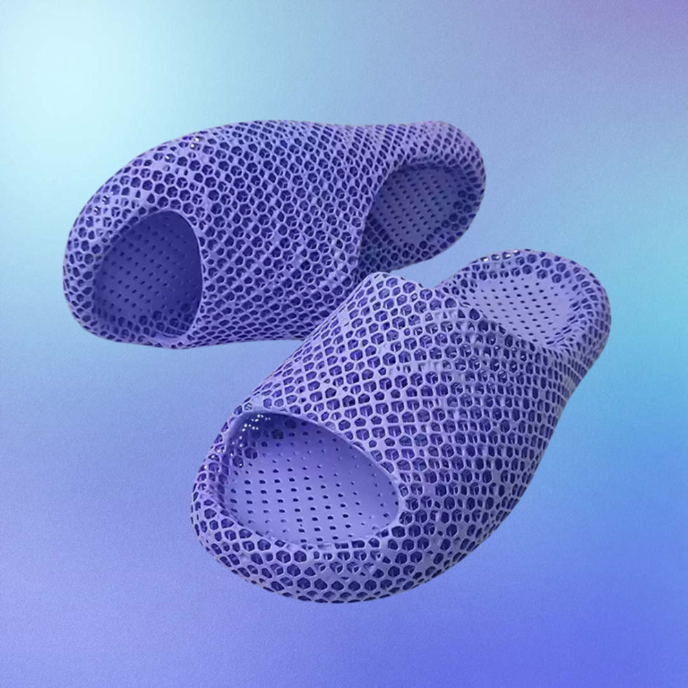 3D Printed High-Elastic Hollow Sports Slippers for Urban outing & Sports Recovery Purple